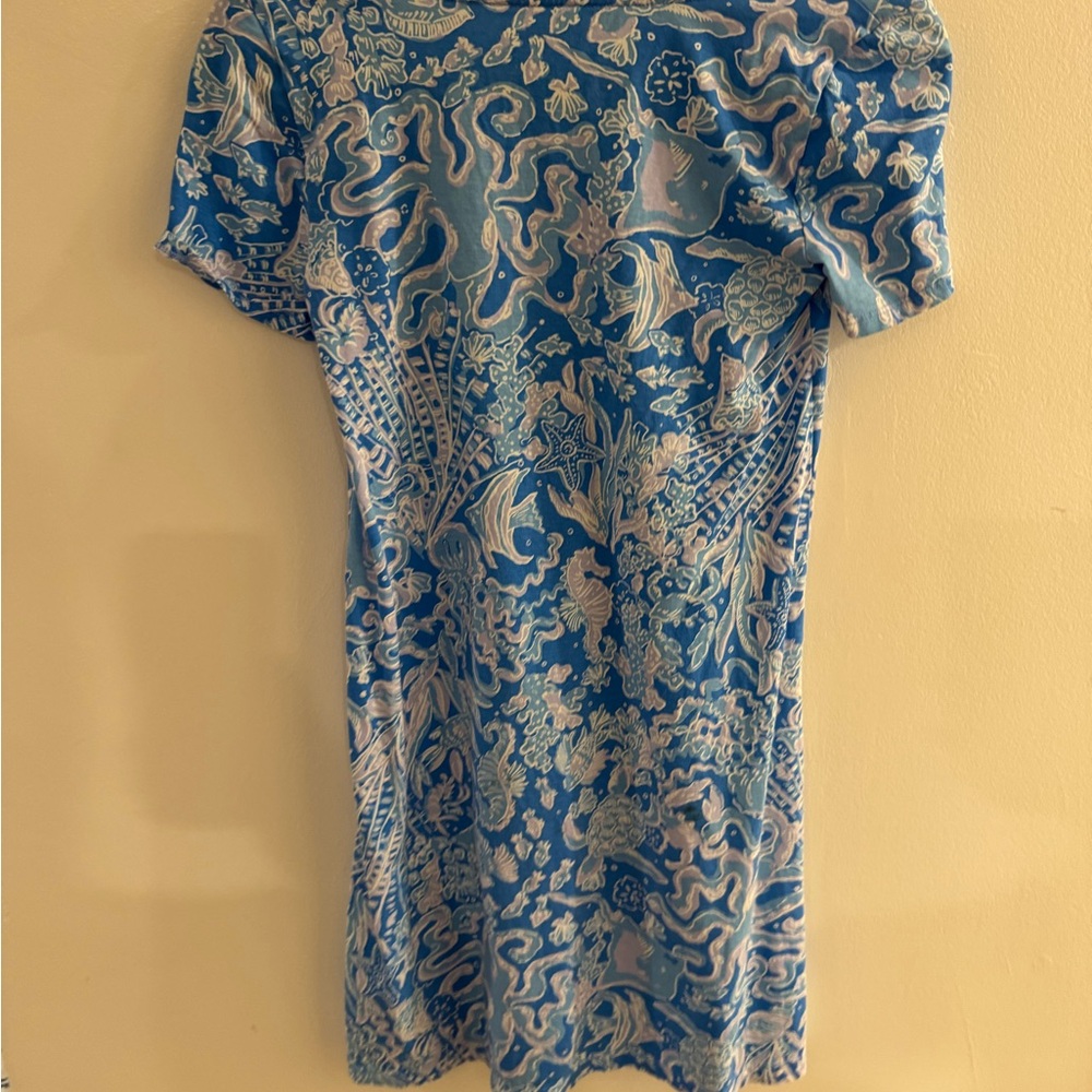 Lilly Pulitzer Blue and White Floral Dress